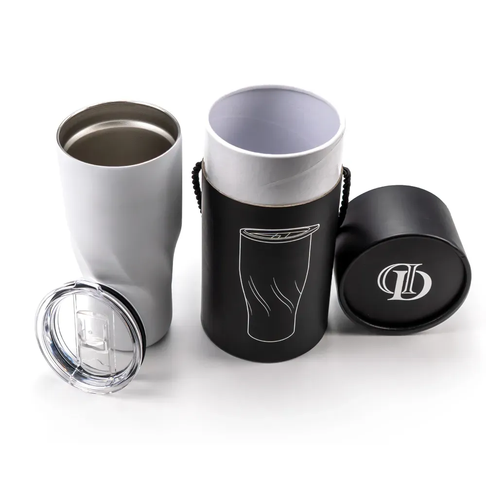 Dorniel Designs Tumblers with Transparent Lid, Recycled Stainless Steel - 540ml