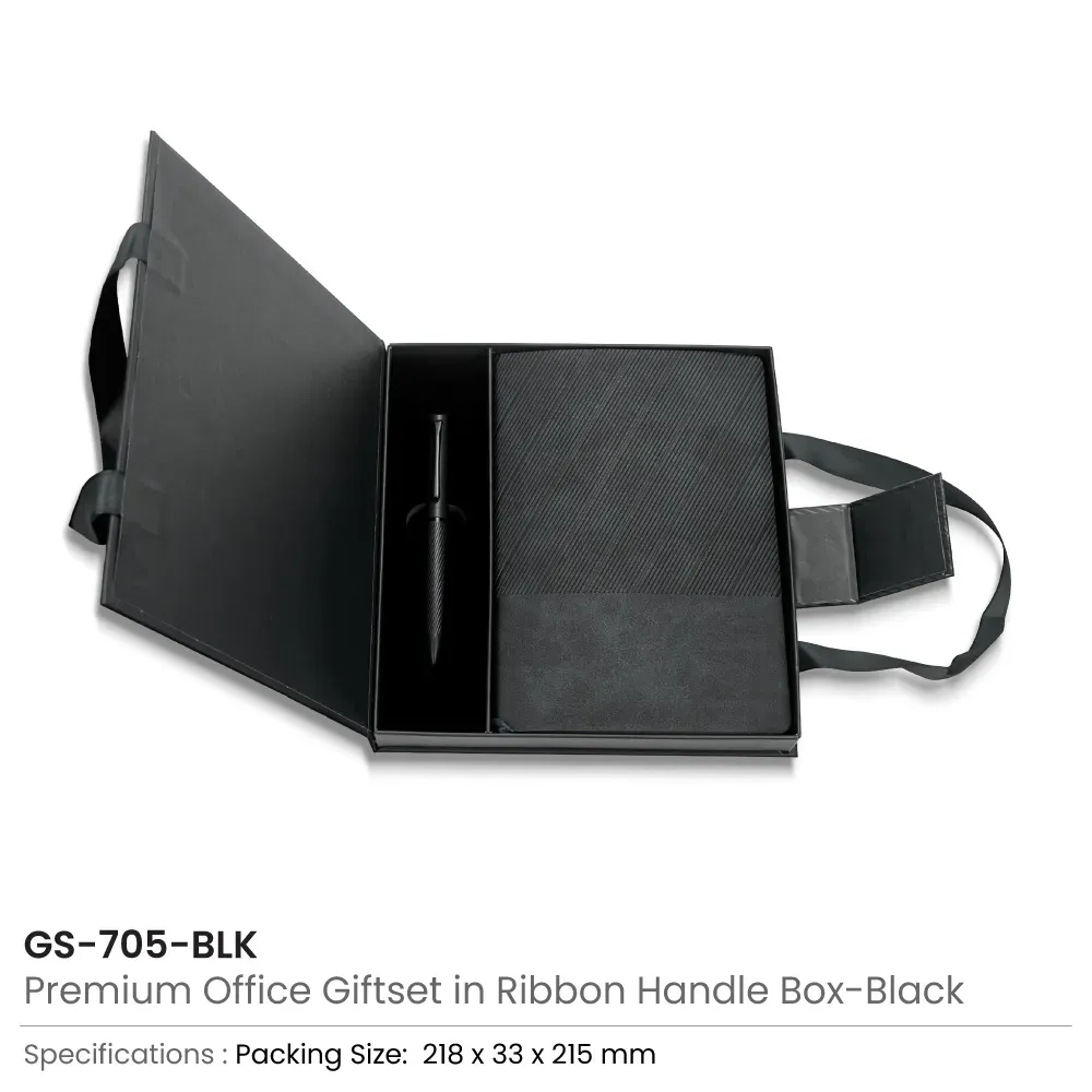 Premium Office Gift Sets in Magnetic Clasp Closure & Ribbon Handle Box