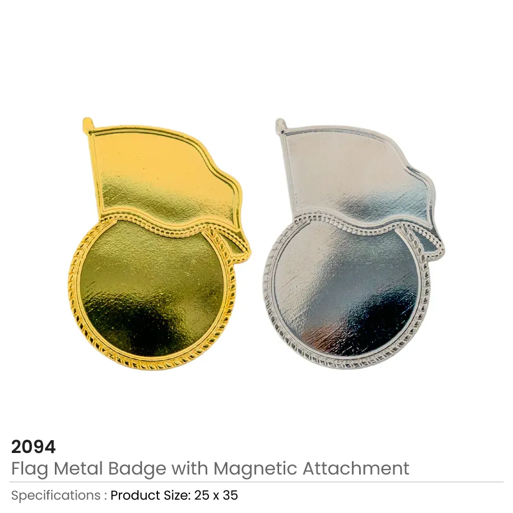 Flag Design Metal Badges with Magnet Attachment