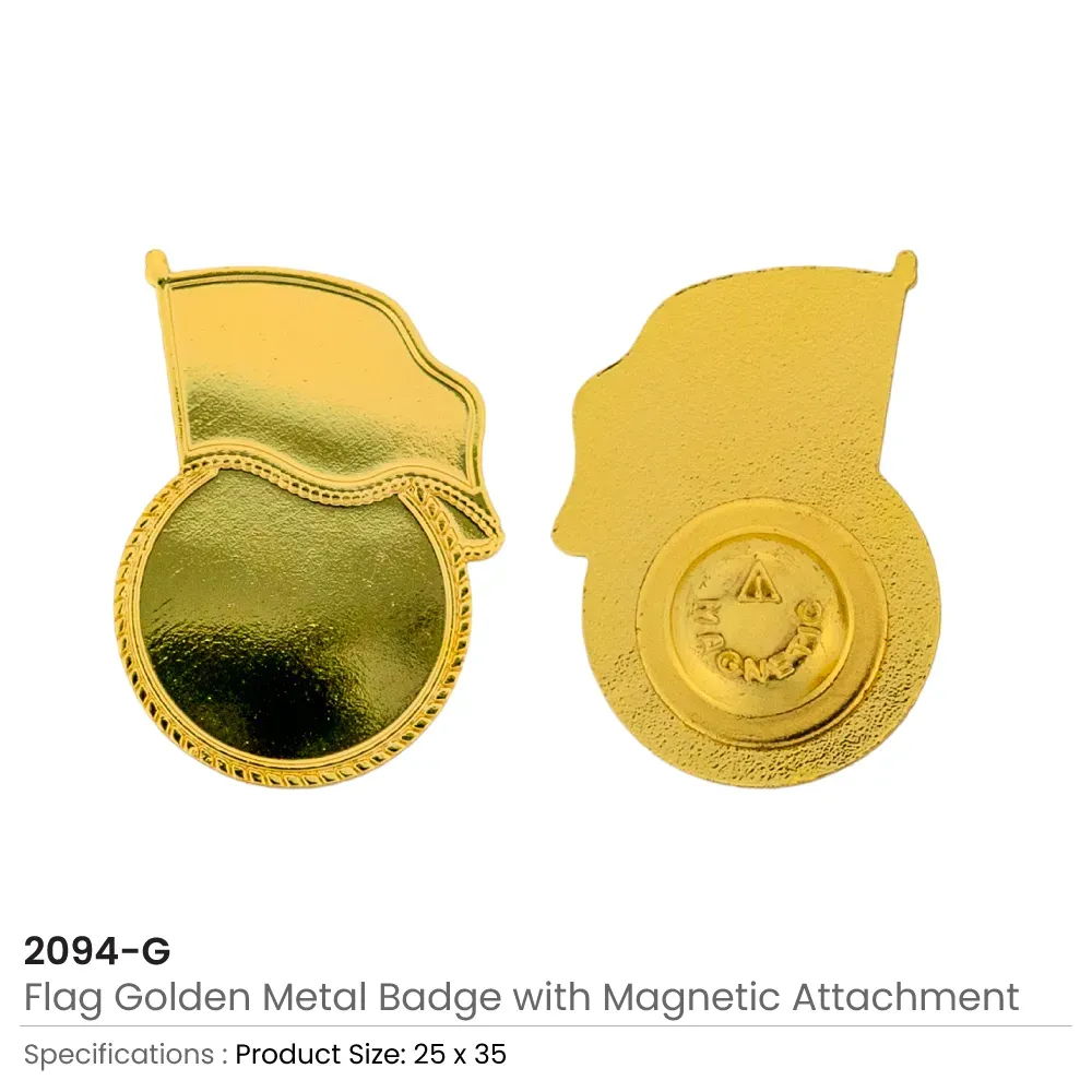 Flag Design Metal Badges with Magnet Attachment