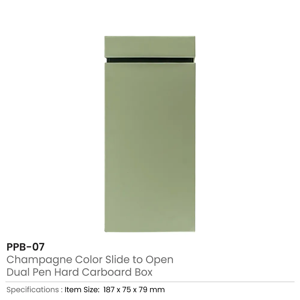Dual Pen Box Slide to Open in Hard Cardboard Material
