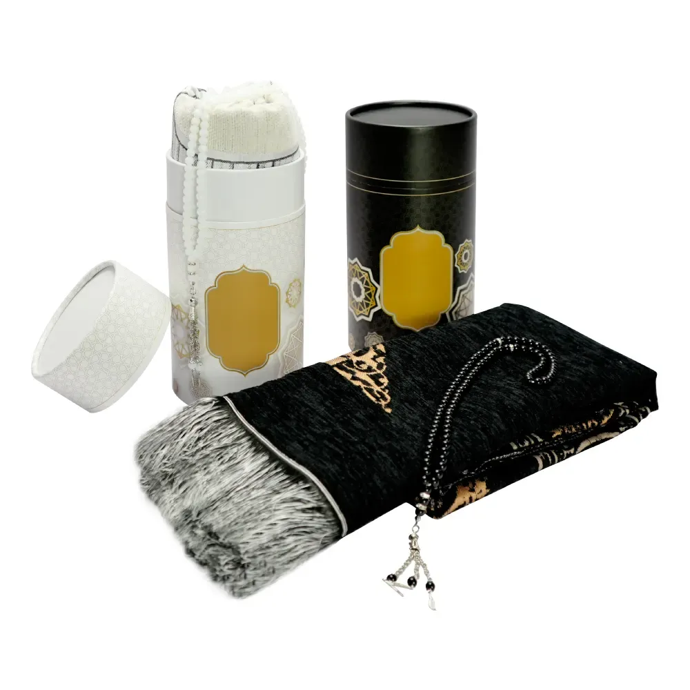 Prayer Mat with Tasbih in Tubular Box Best Ramadan Gifts