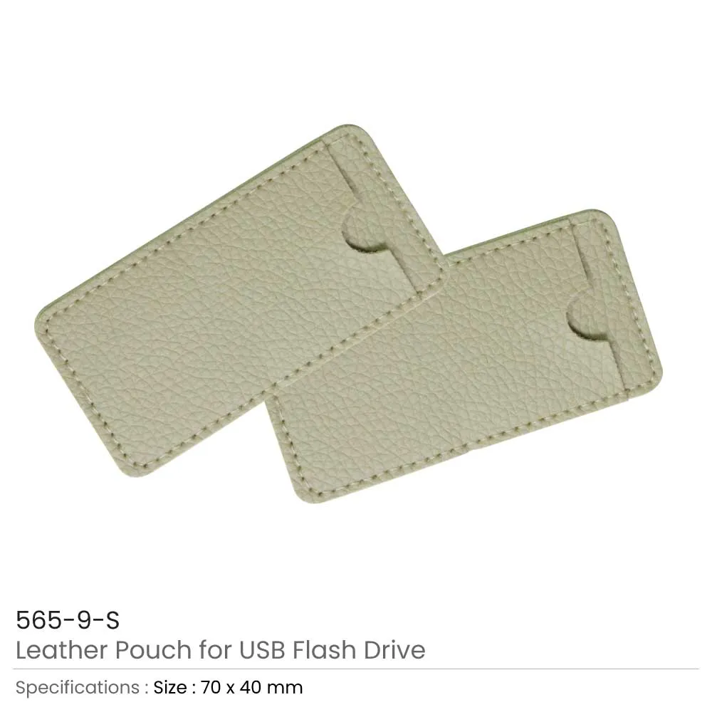 Leather Pouch for Card USB