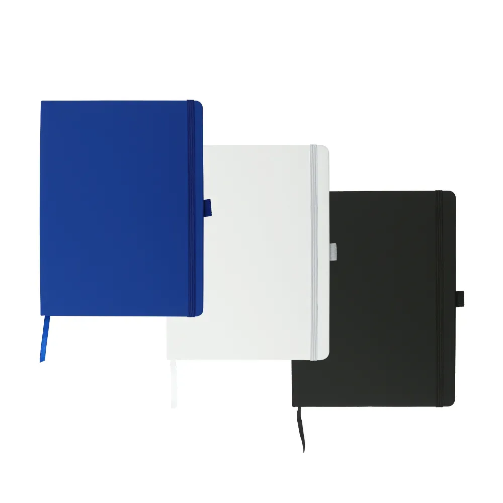 PU Notebooks B5 Size with Pen Loop, Ribbon Bookmark and Elastic Band