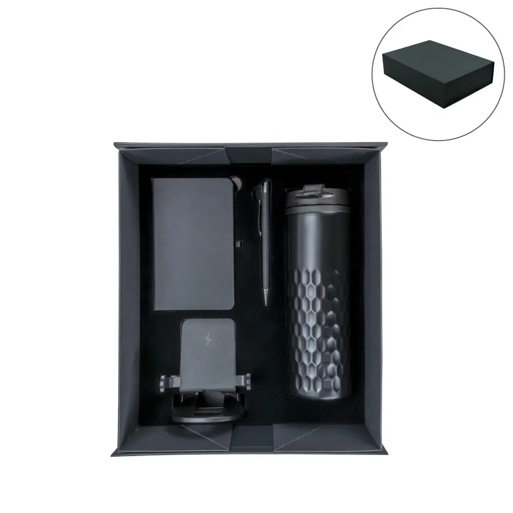 Promotional Gift Sets in Black Magnetic Closure Gift Box