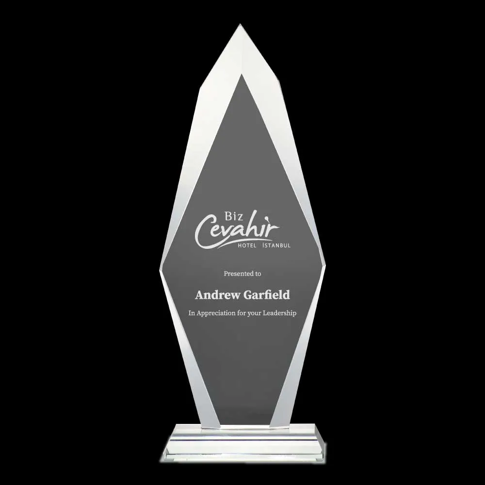 Flame Shaped Crystal Awards