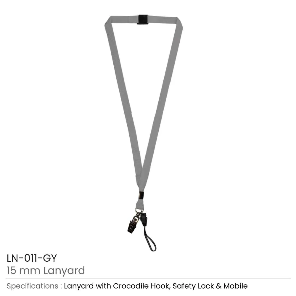 Lanyards with Crocodile Hook, Mobile Holders & Safety Lock