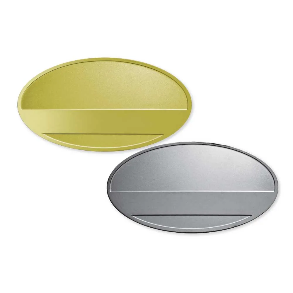 Oval Metal Name Badges