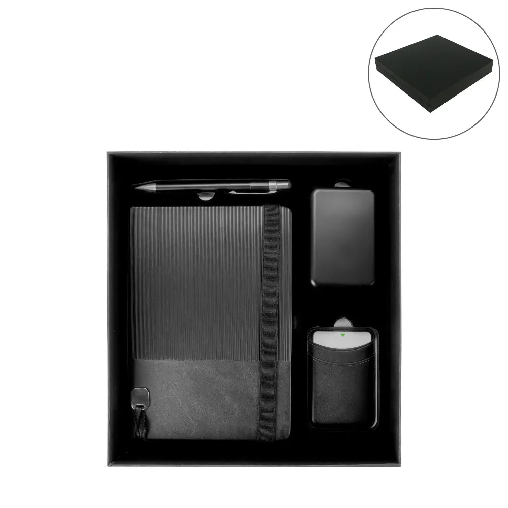 Promotional Office Gift sets in Black Square Premium Gift Box