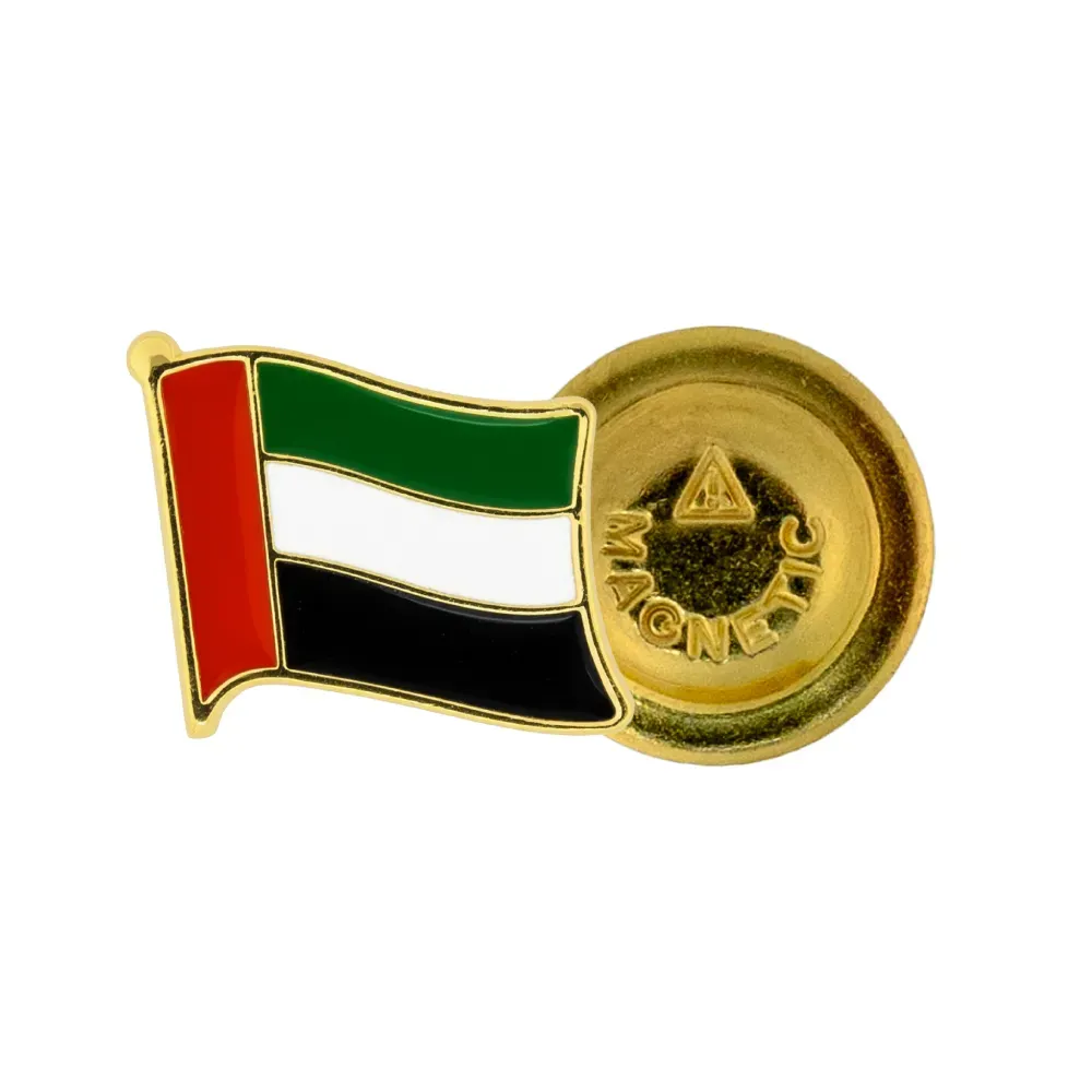UAE Flag Design Badges with Magnet Attachment