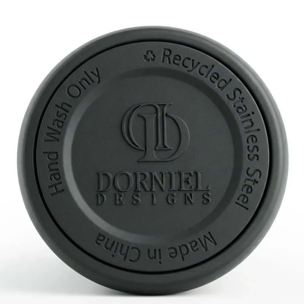 Dorniel Designs Tumblers with Transparent Lid, Recycled Stainless Steel - 540ml
