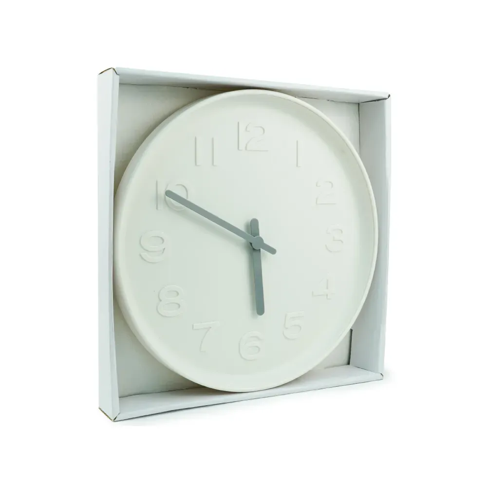 Round Analog Wall Clock Matte Finish White
