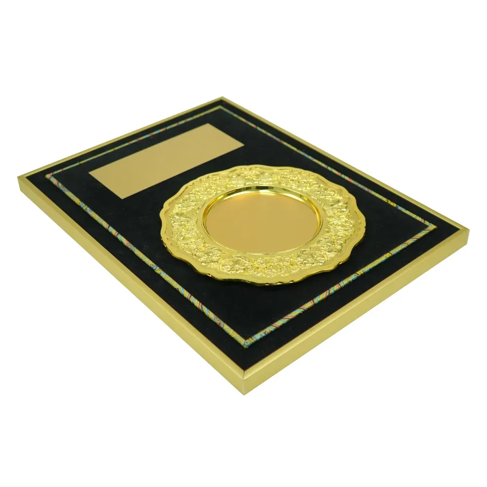 Aluminum Award Plaque A3 Size with Stand & Gold Plate in Presentation Box