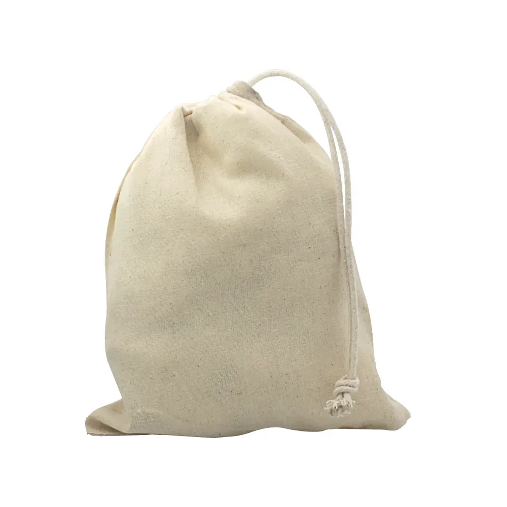 Cotton Pouch Bags with Drawstring