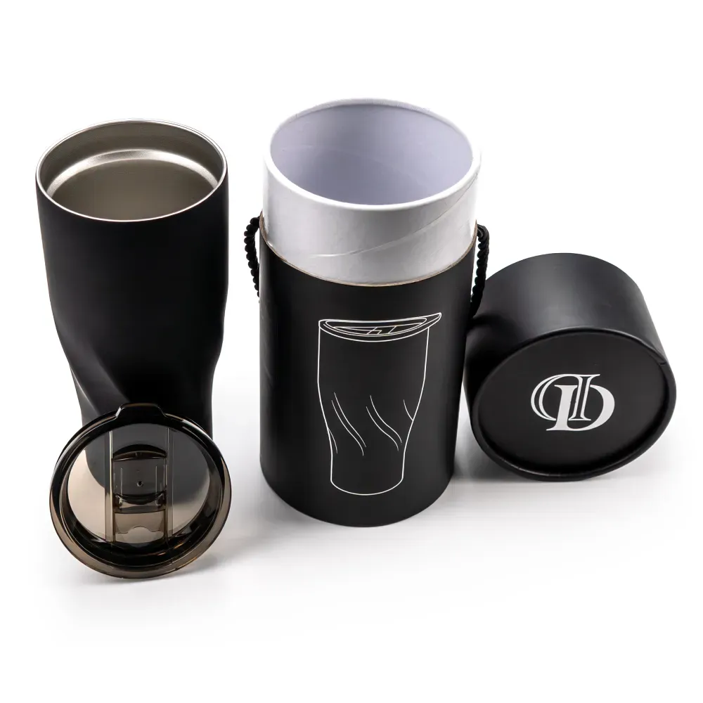 Dorniel Designs Tumblers with Transparent Lid, Recycled Stainless Steel - 540ml
