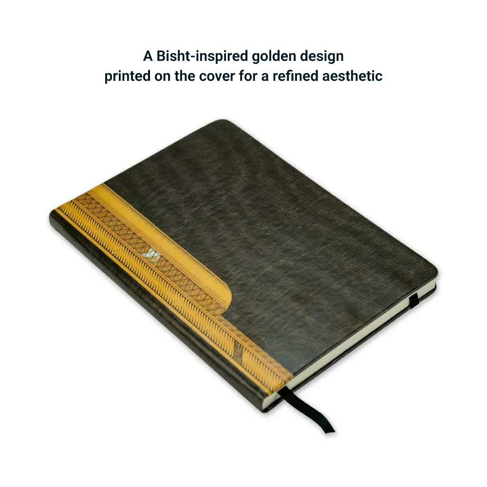 Arabic Bisht Style Notebooks — A5 Hard Cover with Elastic Band, Bookmark & Pen Holder