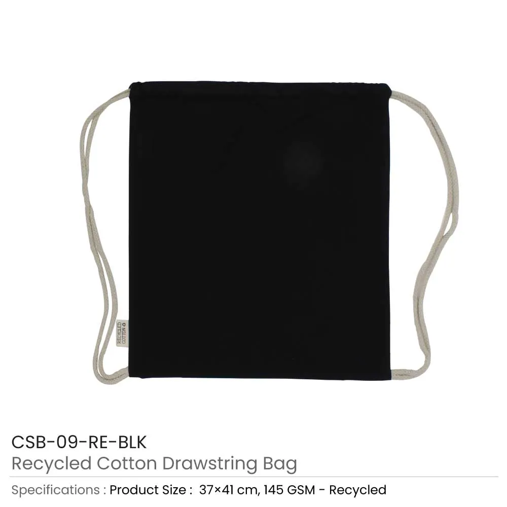 Recycled Drawstring Cotton Bags