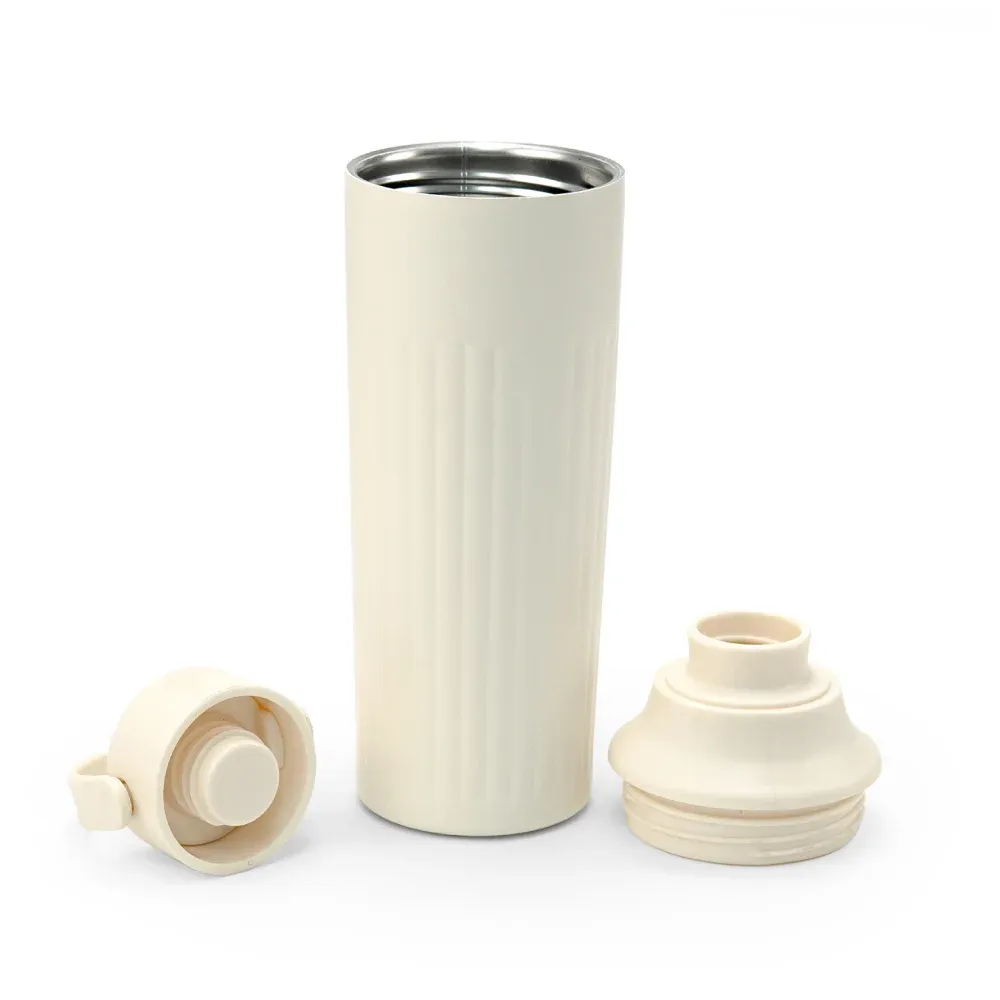 Dual Opening SS Bottles, Double-Wall Insulated Body, Powder Coated, 500ml