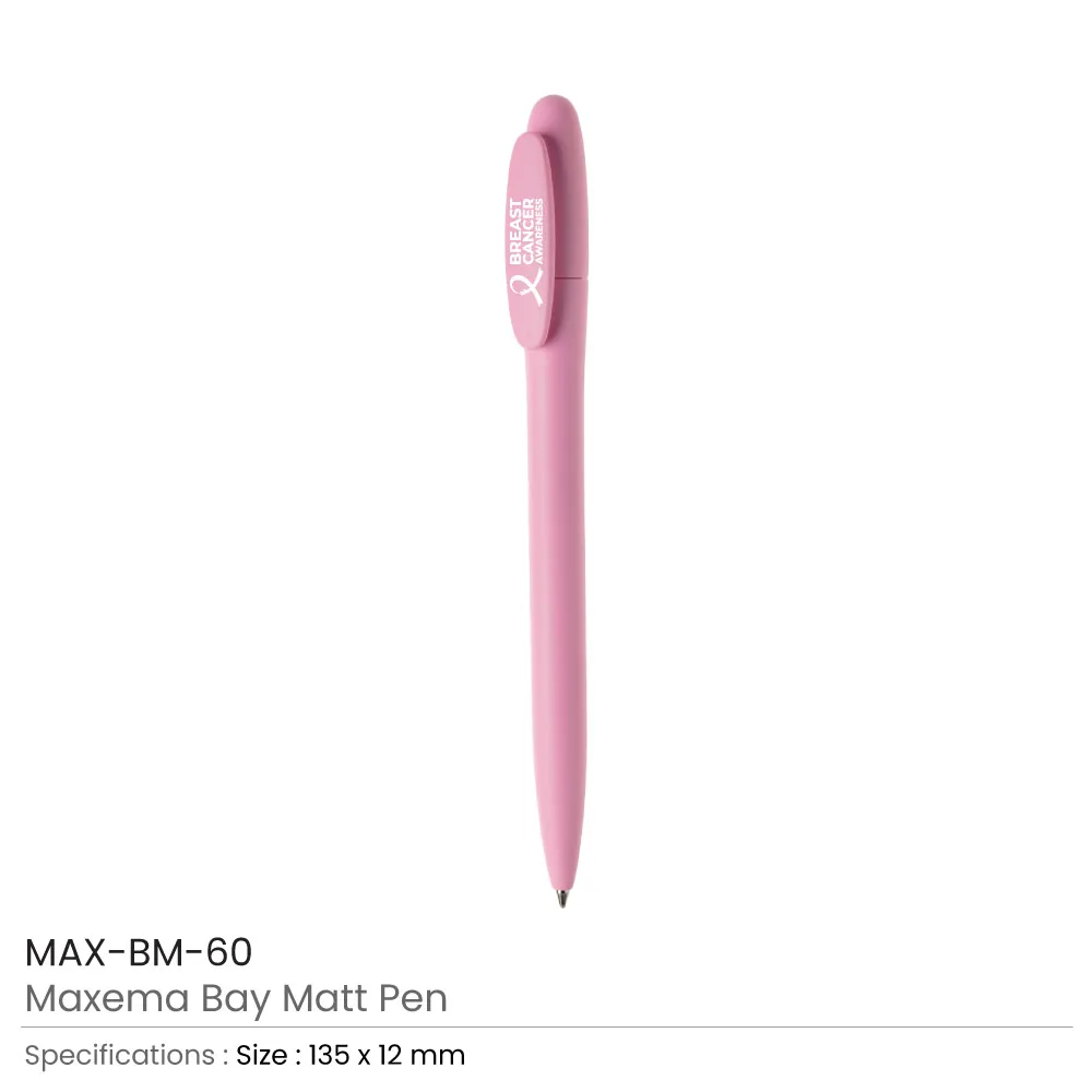 Maxema Pens with Breast Cancer Awareness Logo
