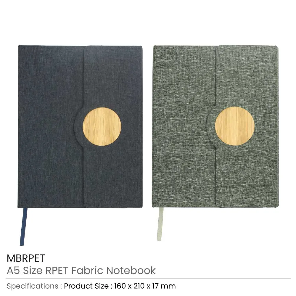 A5 size RPET Fabric Notebooks