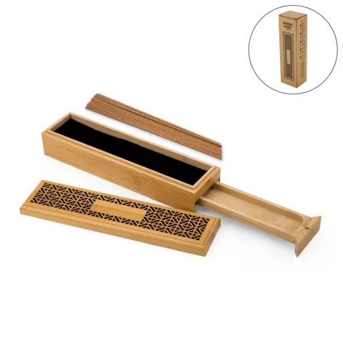 Wooden Incense Burner Holder with Drawer Includes 10 Pcs Oud Sticks