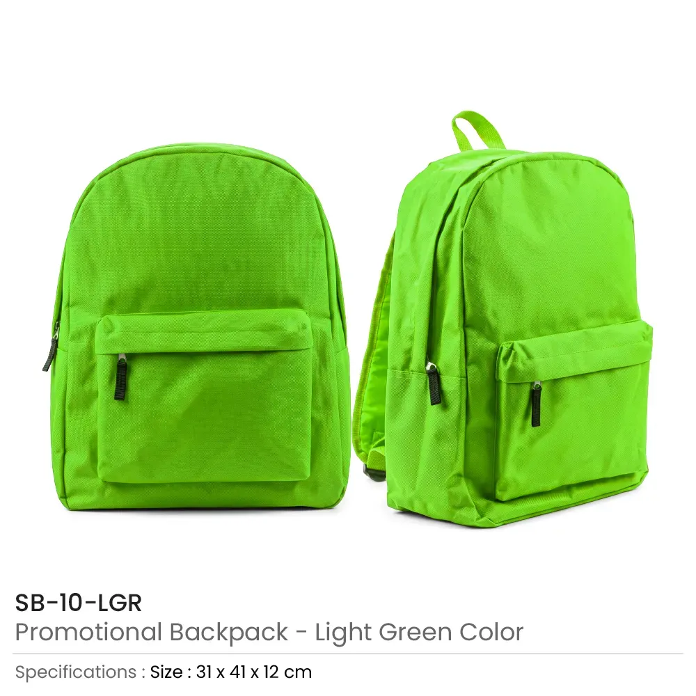 Promotional Backpacks with 2 Zipper Compartments