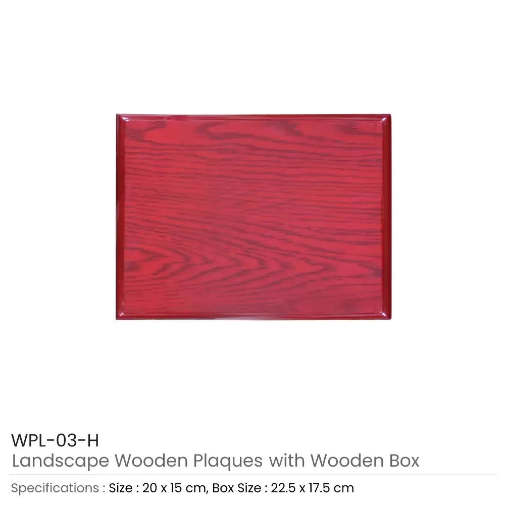 Wooden Plaque – Horizontal with Presentation Box