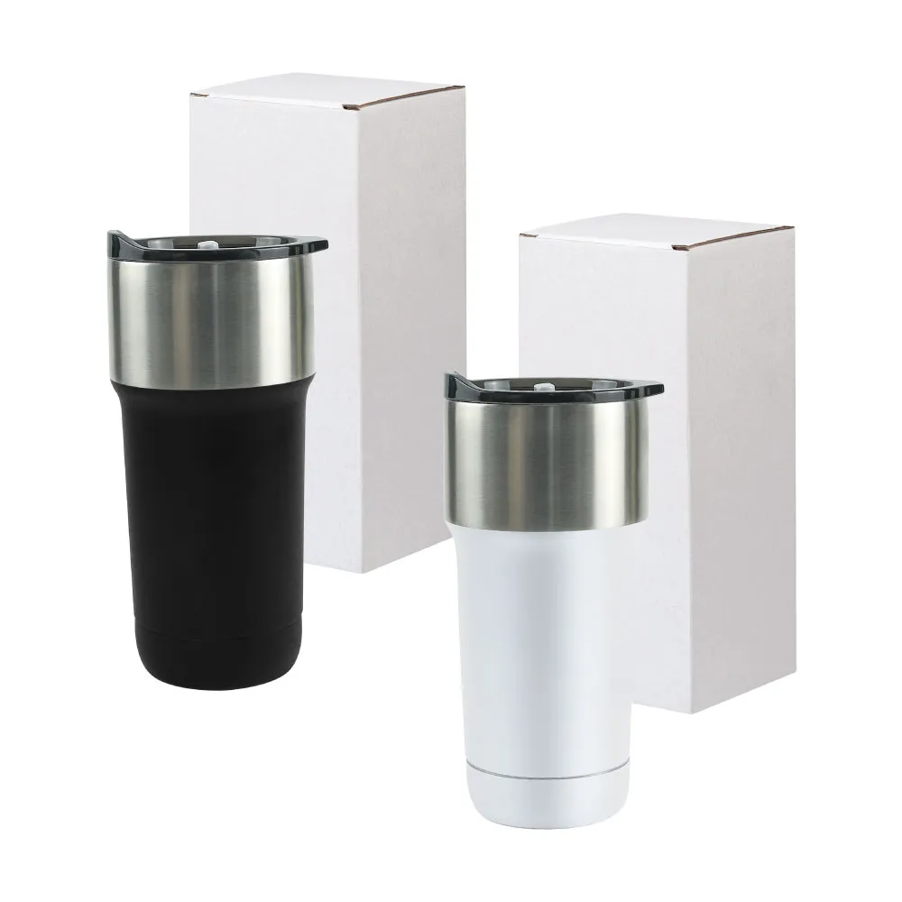 Double Wall SS Tumblers with Slide-Lock PP Lid 591ml
