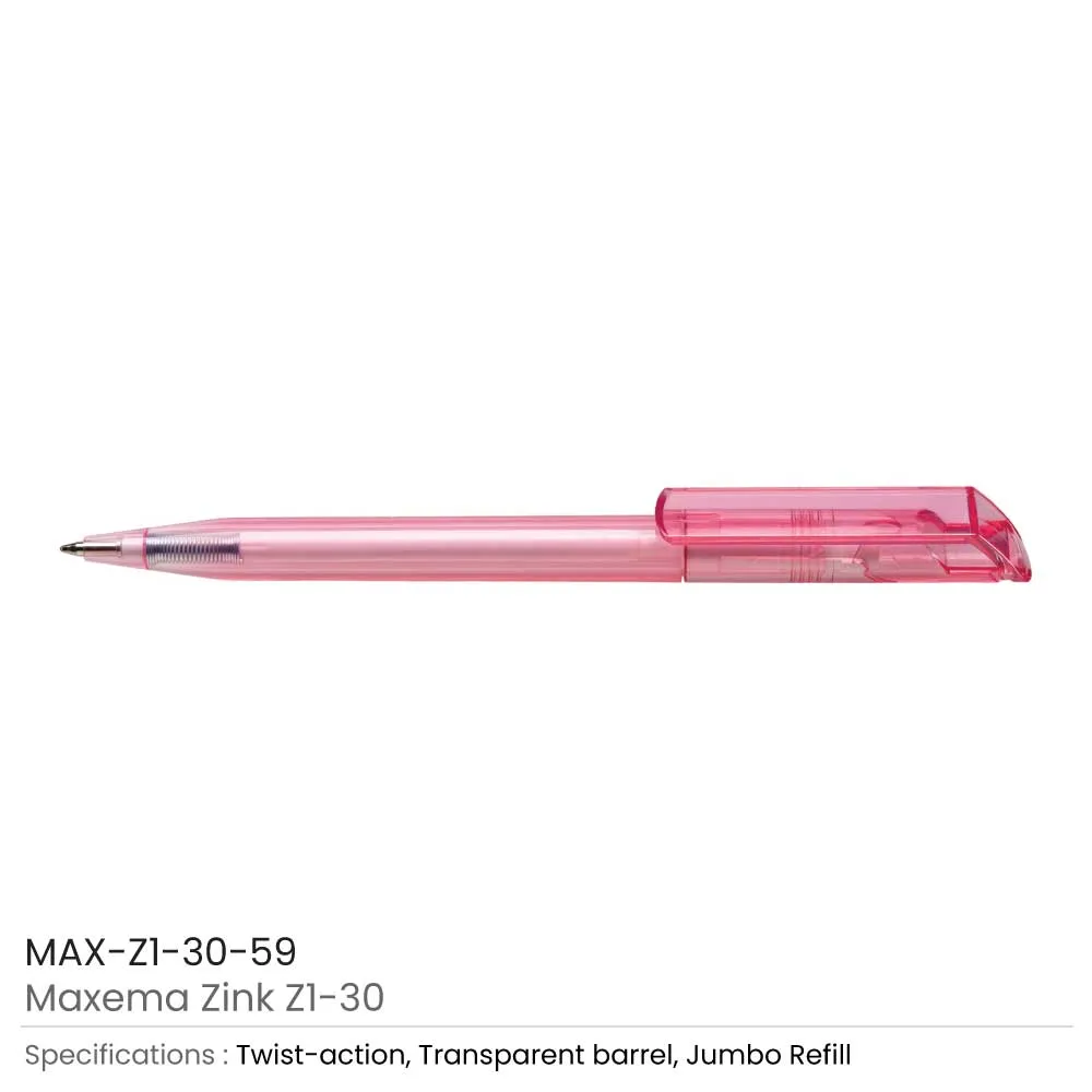 Maxema Zink Pens Transparent body