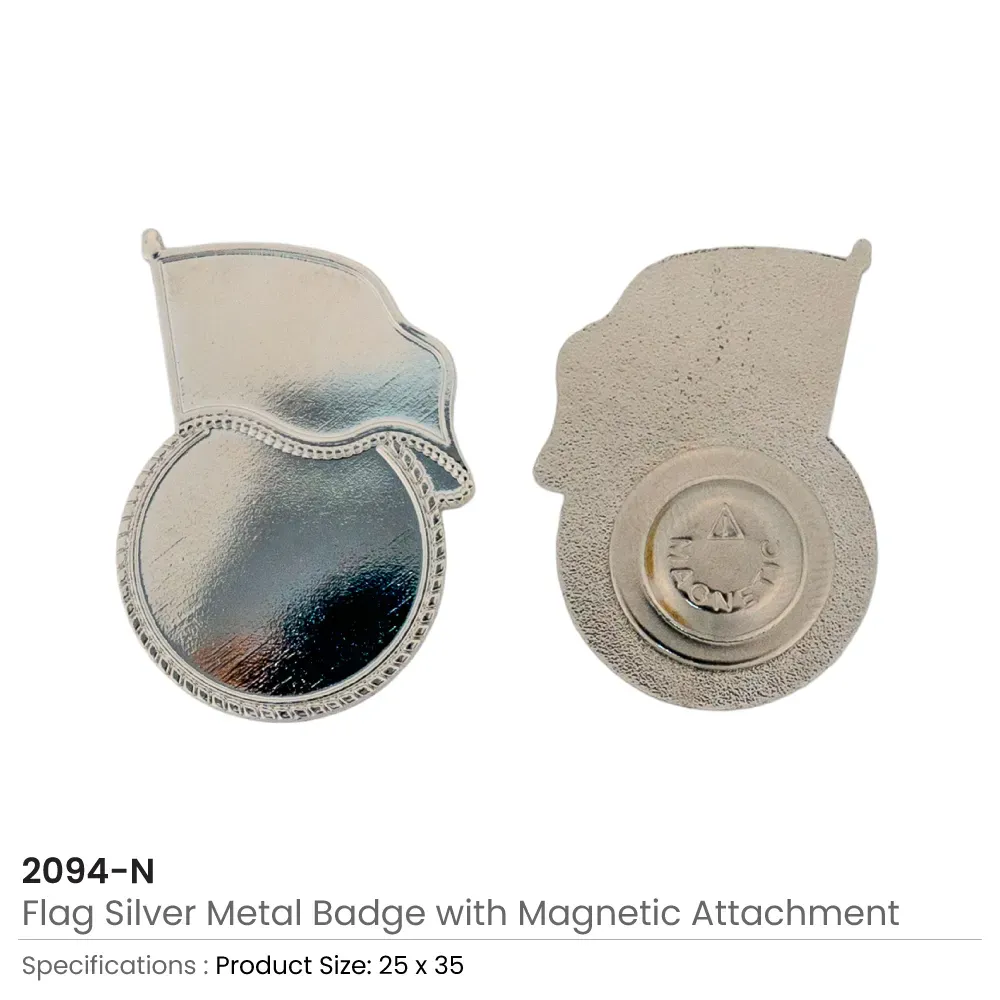 Flag Design Metal Badges with Magnet Attachment