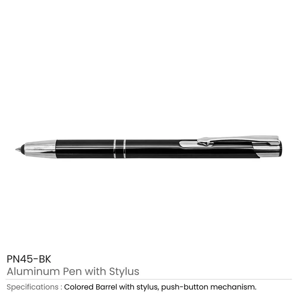 Aluminum Pens with Stylus