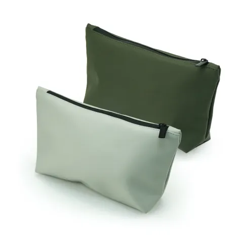Cosmetic Pouch with Zipper in Soft PU Material