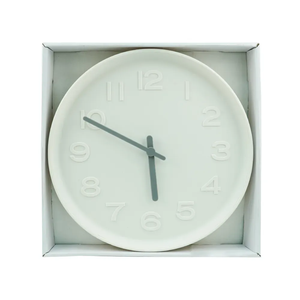 Round Analog Wall Clock Matte Finish White