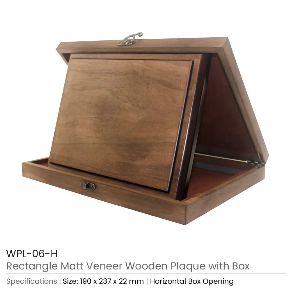 Horizontal Wooden Plaque with Box